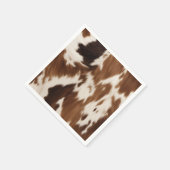 Rustikales Ranch Farm Kuh Heck Land Western Party Serviette (Ecke)