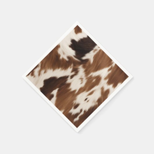 Rustikales Ranch Farm Kuh Heck Land Western Party Serviette (Ecke)