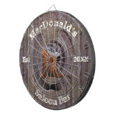 Rustikales Ranch-Thema Salon Bar Dartboard Dartscheibe (Vorderseite rechts)