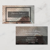 Rustikales Rechteck mit grauem Rechteck, gerahmt Visitenkarte (Vorne/Hinten)