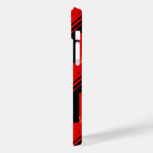 Rustikales Red Black Gold Muster Case-Mate iPhone Hülle (Rückseite / Links)