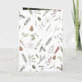 Rustikales Red Bow Hand Letted Winter Wedding Foto Karte (Rückseite)