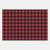 Rustikales Red Buffalo Kariert Frohe Weihnachtsmus Geschenkpapier Set (Vorderseite)