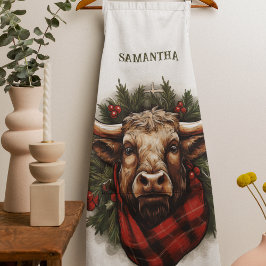 Rustikales Red Buffalo Kariertes Bauernhaus Schürze