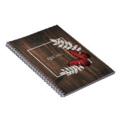 Rustikales Red Butterfly Personalisiertes Notebook Notizblock (Rechte Seite)