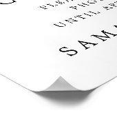 Rustikales Red Floral Unplugged Wedding Ceremony S Poster (Ecke)