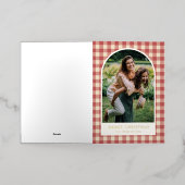 Rustikales Red Gingham Arch Foto Moderne Weihnacht (Äußere Ablage)