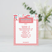 Rustikales Red Gingham Bakery Menü & Preisliste (Stehend Vorderseite)