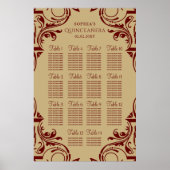 Rustikales Red Gold Sitzplakat Poster (Vorne)