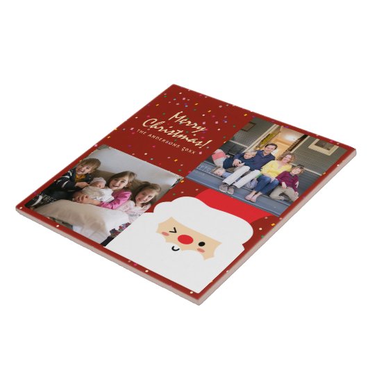 Rustikales Red & Gold Weihnachtsfest und Foto Fliese (Seite)