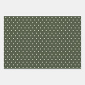 Rustikales Red Green Snowflake Weihnachtsbaum Wrap Geschenkpapier Set (Vorderseite 2)