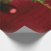 Rustikales Red Star & Pine Weihnachtswrapping Pape Geschenkpapier (Ecke)