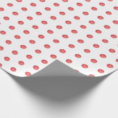 Rustikales Red Watercolor Polka Dot Christmas Patt Geschenkpapier (Ecke)