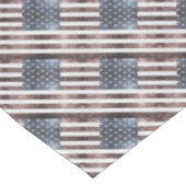 Rustikales Red White Blue Glitzern USA Flaggenmust Tischdecke (Schrägansicht)