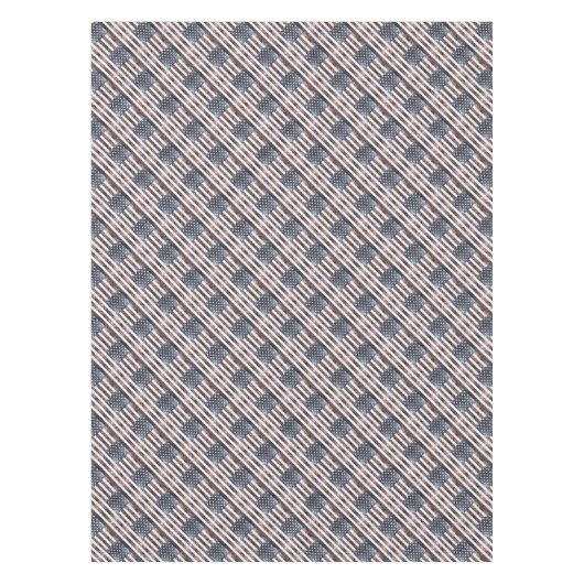 Rustikales Red White Blue Glitzern USA Flaggenmust Tischdecke (Vorderseite)