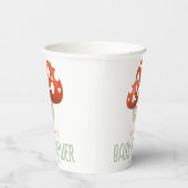 Rustikales Red Woodland Mushroom Kinderdusche Pappbecher (Rechts)