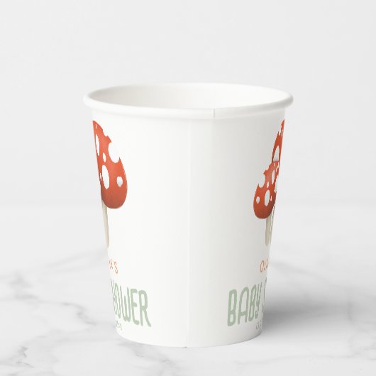 Rustikales Red Woodland Mushroom Kinderdusche Pappbecher (Rechts)