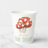 Rustikales Red Woodland Mushroom Kinderdusche Pappbecher (Vorderseite)