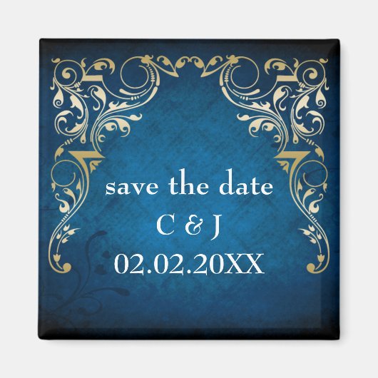 rustikales Regal "marineblau" speichert die Dattel Magnet (Vorne)