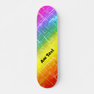 Rustikales Regenbogenmuster Skateboard