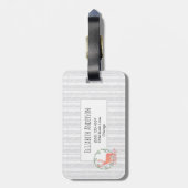 Rustikales Reindeer Boho Wasserfarben-Monogramm Gepäckanhänger (Rückseite vertikal)