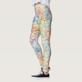 Rustikales Reisepass-Stempel-Reisemuster (3) Leggings (Links)