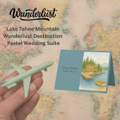 Rustikales Reiseziel Mountain Wedding Gästekarte Dankeskarte