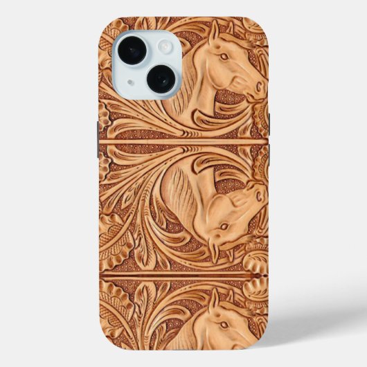 Rustikales Reitpferd aus Western Case-Mate iPhone Hülle (Rückseite)