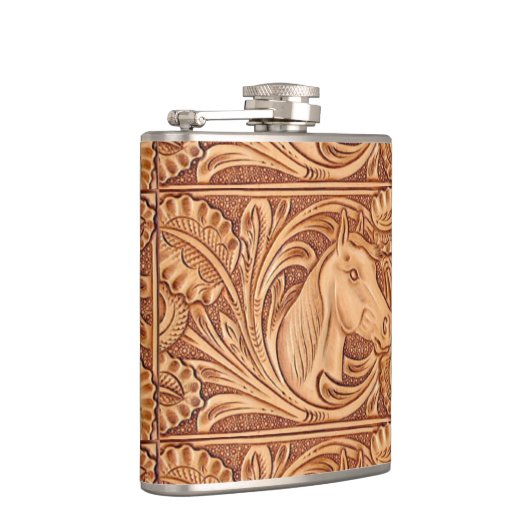 Rustikales Reitpferd aus Western Flachmann (Rechts)