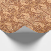 Rustikales Reitpferd aus Western Geschenkpapier (Ecke)