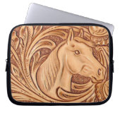 Rustikales Reitpferd aus Western Laptopschutzhülle (Vorderseite)