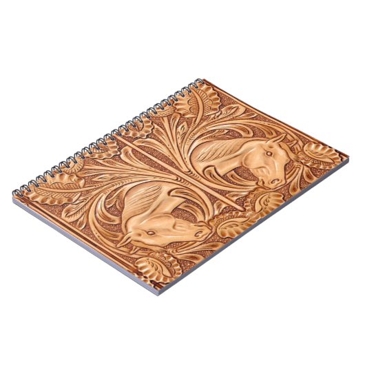 Rustikales Reitpferd aus Western Notizblock (Linke Seite)