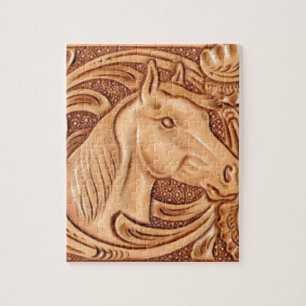 Rustikales Reitpferd aus Western Puzzle
