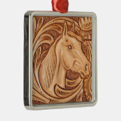 Rustikales Reitpferd aus Western Silbernes Ornament (Rechts)