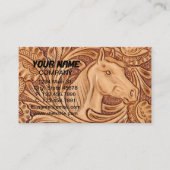 Rustikales Reitpferd aus Western Visitenkarte (Vorderseite)