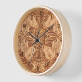 Rustikales Reitpferd aus Western Wanduhr (Winkel)