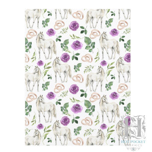 Rustikales Reitsport-Blumen-Purple-Scrapbook-Papie
