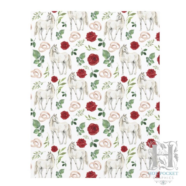 Rustikales Reitsport-Blumenmuster-Rot-Schreibbuchp (Von Creator hochgeladen)