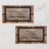 Rustikales, rekonstruiertes Holzmöbelgeschäft Visitenkarte (Vorne/Hinten)