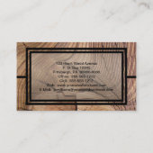 Rustikales, rekonstruiertes Holzmöbelgeschäft Visitenkarte (Rückseite)