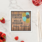 Rustikales Rentenangebot und Stimmzettel Serviette (Beispiel)