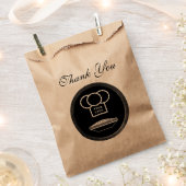 Rustikales Restaurant Bakery Food Custom Logo Geschenktütchen (Ausgeschnitten)