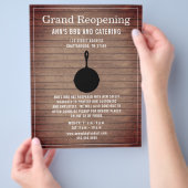 Rustikales Restaurant Skillet Wood Flyer (Hand)