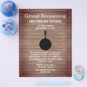 Rustikales Restaurant Skillet Wood Flyer (Einzeln)