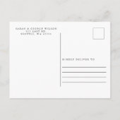 Rustikales Retro Boho Terracotta Foto Save the Dat Ankündigungspostkarte (Rückseite)