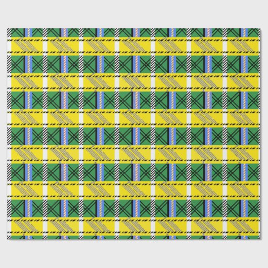 Rustikales Retro-Kariertes Mustergeschenk Geschenkpapier (Flach)