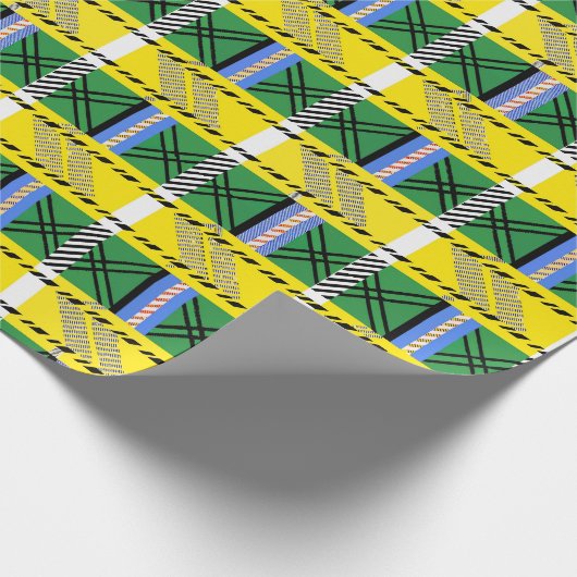 Rustikales Retro-Kariertes Mustergeschenk Geschenkpapier (Ecke)