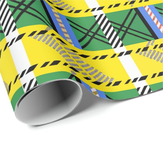 Rustikales Retro-Kariertes Mustergeschenk Geschenkpapier (Rolleneckpunkt)