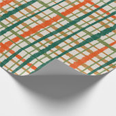 Rustikales Retro Kariertes Weihnachtsmuster Geschenkpapier (Ecke)
