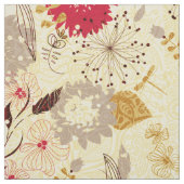 Rustikales Retro-Muster Beige und Rot Stoff (Muster)